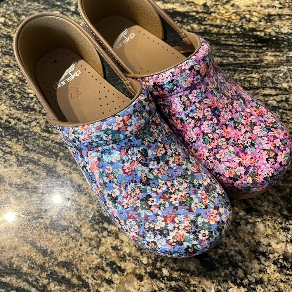 Dansko Multicolor Floral Clogs